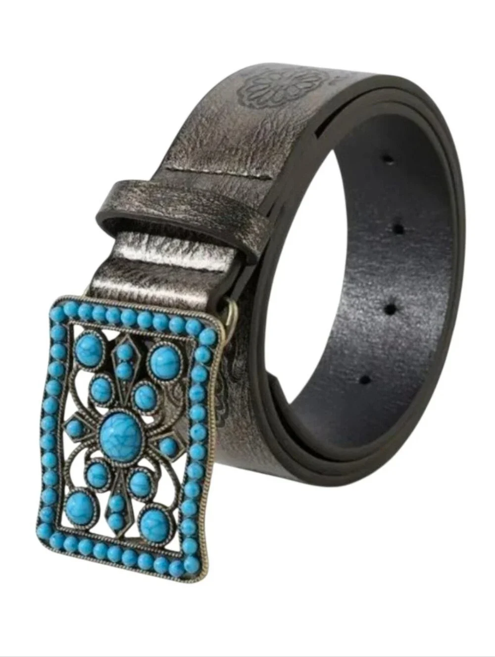 Western Faux Turquoise Stone Belt